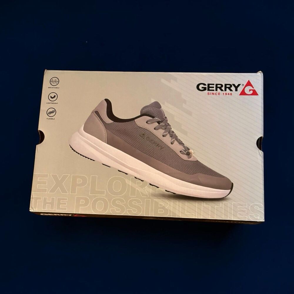 Gerry Creston Sneakers Men Gray Color Size 10 Lightweight Breathable Shoes NEW
